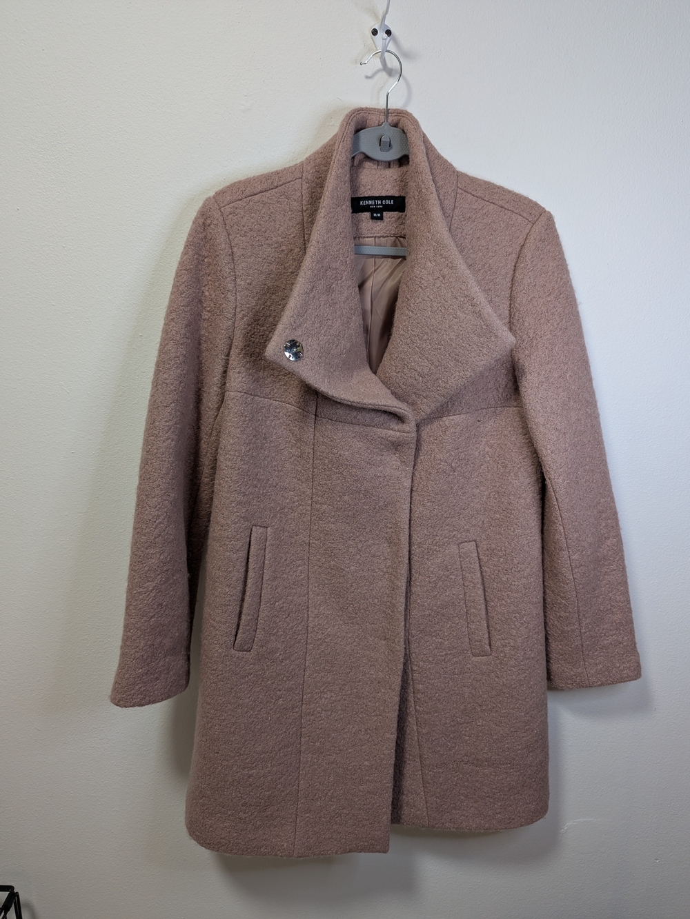 Kenneth Cole Blush Wool Blend Coat
